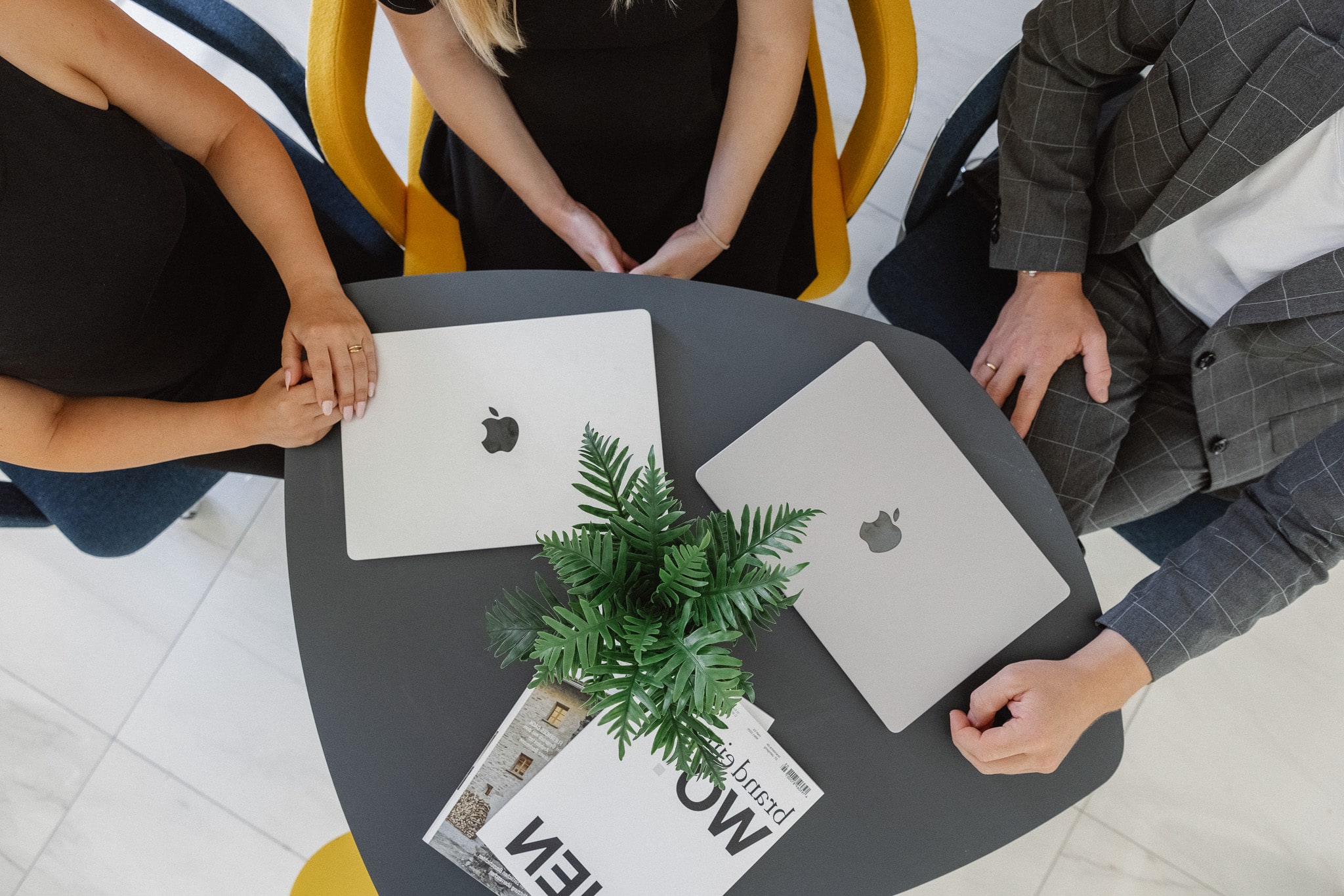 Der gemeinsame Arbeitsplatz von oben